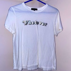 Pacsun graphic tee, white, “whatever”